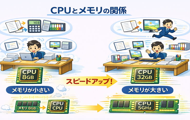 cpuのクロック周波数のイメージ画像